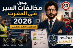 مخالفات السير في المغرب 2026 الغرامات والنقط