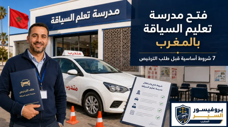 فتح مدرسة تعليم السياقة بالمغرب
